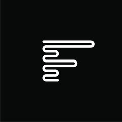 simple F lines logo design