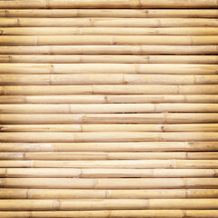 Bamboo cane fence or bamboo wall texture background