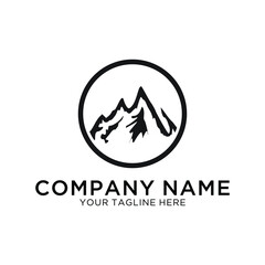 Creative Illustration Simple Mountain Logo Design Vector