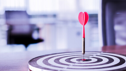 Dart is an opportunity and Dartboard is the target and goal.So both of that represent a challenge in business marketing as concept.