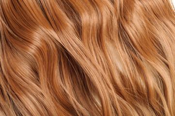 close up texture of wavy auburn brown synthetic  hair extensions © Sixsmith