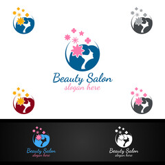 Salon Fashion Logo for Beauty Hairstylist, Cosmetics, or Boutique