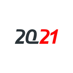 Year 2021 number illustration vector