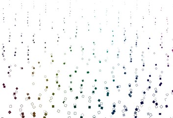 Fototapeta premium Light Multicolor, Rainbow vector pattern with crystals, rectangles.