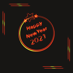 happy new year with illustration background