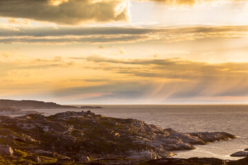 Beautiful arctic summer landscape on Barents sea