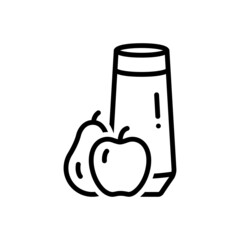 Black line icon for truly