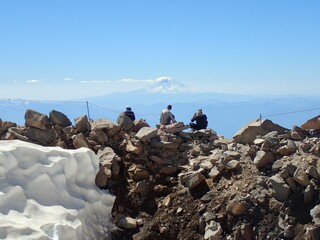 Mountain Climbers on Mount Rainier