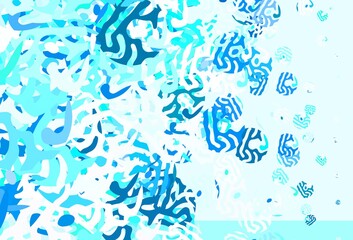 Light Blue, Green vector pattern with random forms.