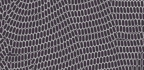 Black and white texture. Irregular array or matrix of random ovals. Vector illustration for print, textile, fabric, package, wrapping or cover.