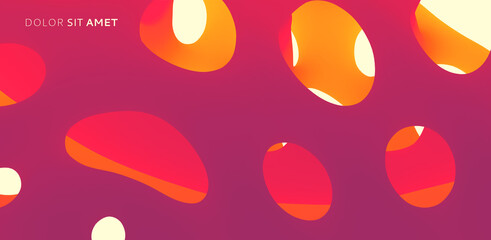 Background texture of porous material. Macrostructural design for flyer, poster, cover or brochure. 3D vector illustration.