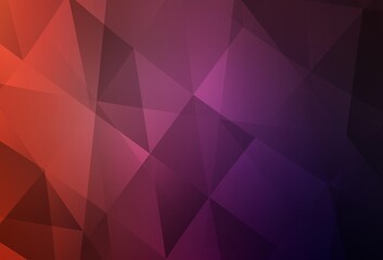 Obraz premium Light Pink, Red vector triangle mosaic texture.