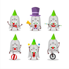 Cartoon character of time kitchen with various circus shows