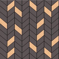 Herringbone seamless pattern. mosaic combination of wood and metal texture in decoration