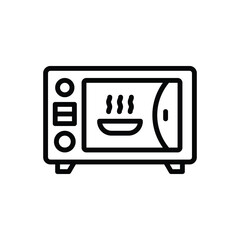 Black line icon for oven