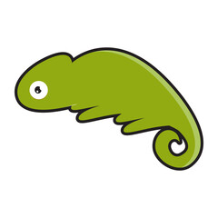 chameleon green vector illustration eps 10