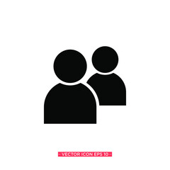 People Simple Icon Vector Illustration