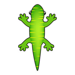green gecko vector ilustration on white background