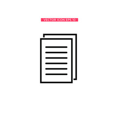 Paper Icon Vector Illustration