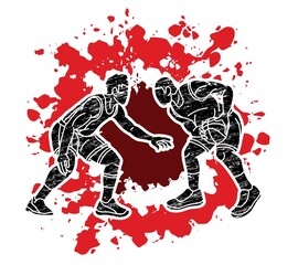 Obraz premium Basketball player action cartoon graphic vector