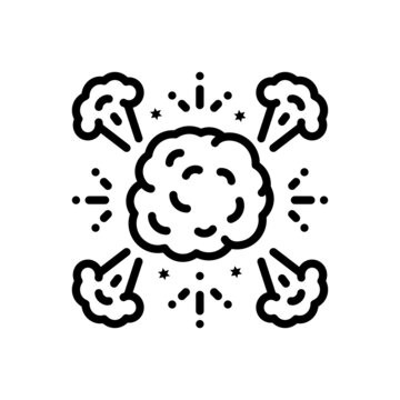Black line icon for explode