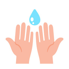 Fototapeta premium Vector comics hand washing with soap and water to kill viruses.