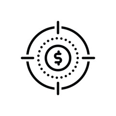 Black line icon for precisely