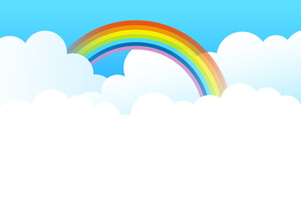 A4サイズ　虹のかかった空