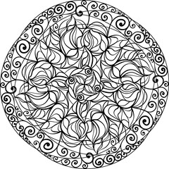 The coloring of the leaves in a circle. Pattern background.