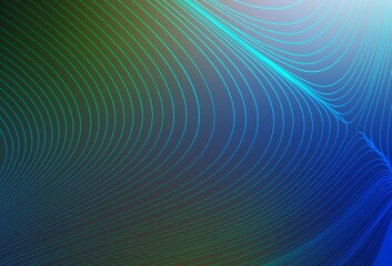 Dark Blue, Green vector backdrop with wry lines.
