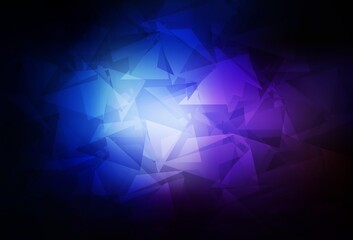 Dark Pink, Blue vector shining triangular layout.