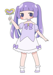魔法少女　紫　困った