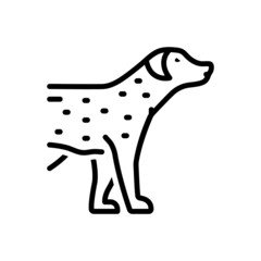 Black line icon for pet