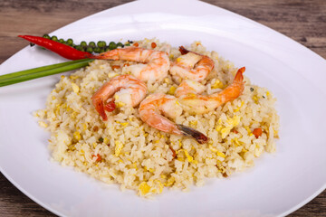Thai style fried rice with prawn