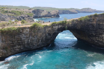 the hole rock in Nusa Penida island 