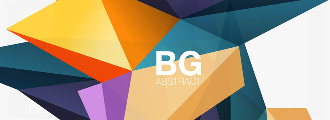 3d mosaic abstract backgrounds, low poly shape geometric design