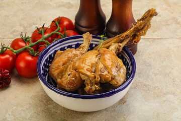 Rabbit stew in spicy sauce