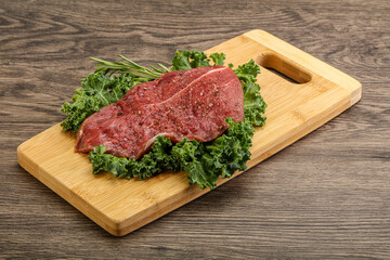 Raw beef steak for grill