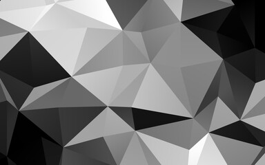 Light Silver, Gray vector shining triangular template. A vague abstract illustration with gradient. Template for a cell phone background.