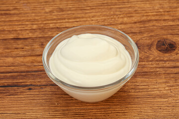 Sour cream in the bowl