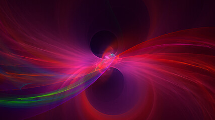 3D rendering abstract multicolor fractal light background