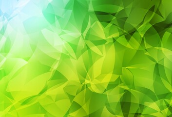 Light Green, Yellow vector gradient triangles texture.