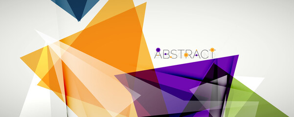 Geometric abstract background. Color triangle shapes. Vector illustration for covers, banners, flyers and posters and other designs