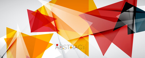 Geometric abstract background. Color triangle shapes. Vector illustration for covers, banners, flyers and posters and other designs
