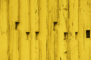 Yellow wooden old plank background. Old wooden texture.