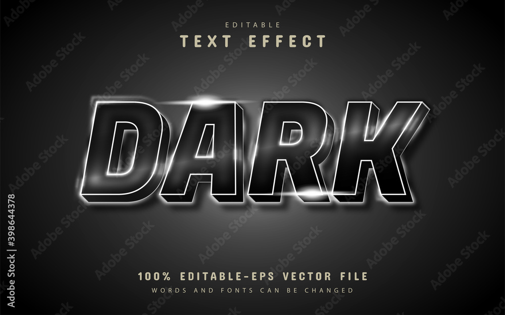 Poster dark text effect