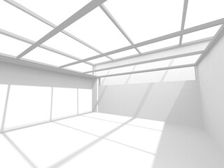 Abstract White Architecture Design Concept