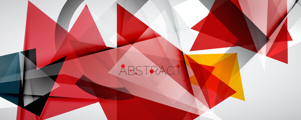 Geometric abstract background. Color triangle shapes. Vector illustration for covers, banners, flyers and posters and other designs