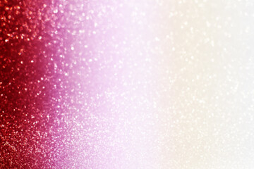 Fototapeta premium Red glitter bokeh circle glow blurred and blur abstract. Glittering shimmer bright luxury . White and silver glisten twinkle for texture wallpaper and background backdrop. 