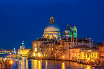 Naklejka na ściany i meble Dome of Basilica Santa Maria della Salute at Grand Canal in Venice, Italy